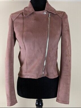 Women's xs Zip Moto Jacket in Brown